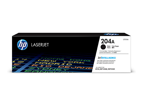 HP 204A Black Toner Cartridge CF510A - 1,100 pages suits HP COLOR LASERJET PRO M154, HP COLOR LASERJET PRO MFP M180, HP COLOR LASERJET PRO MFP M181 TPC require an order of at least 2x items to be able to do free delivery