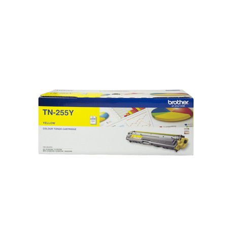 Brother TN255Y Yellow Toner Cartridge - 2,200 page yield - suits BROTHER HL3150CDN, BROTHER HL3170CDW, BROTHER MFC9140CDN, BROTHER MFC9330CDW, BROTHER MFC9340CDW MFC9335CDW - TPC need an order of at least 2x items to be able to do free delivery