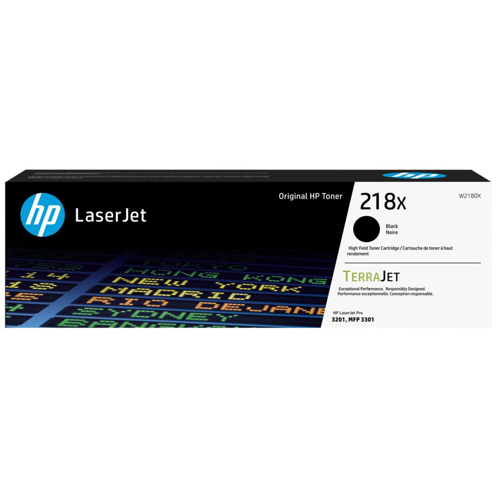 W2180X HP 218X Black Toner - 3,200 page yield - suits HP LaserJet Pro 3201,HP LaserJet Pro MFP3301 - TPC need an order of at least 2x items to be able to do free delivery
